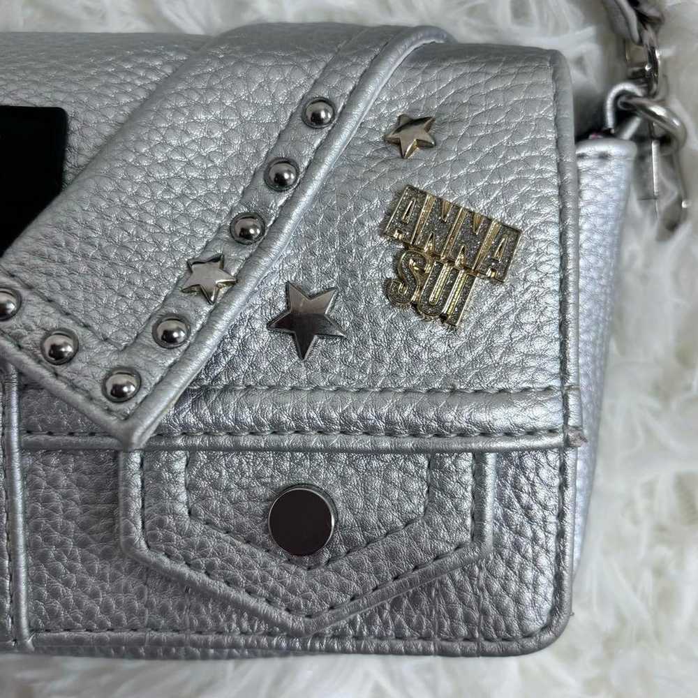 【Rare】ANNASUI Anna Sui Mini Shoulder Bag, Silver - image 7