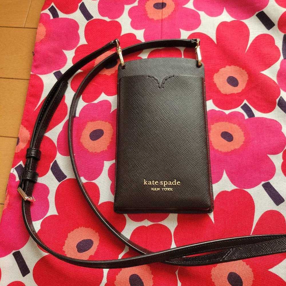 kate spade smartphone shoulder bag black leather - image 1