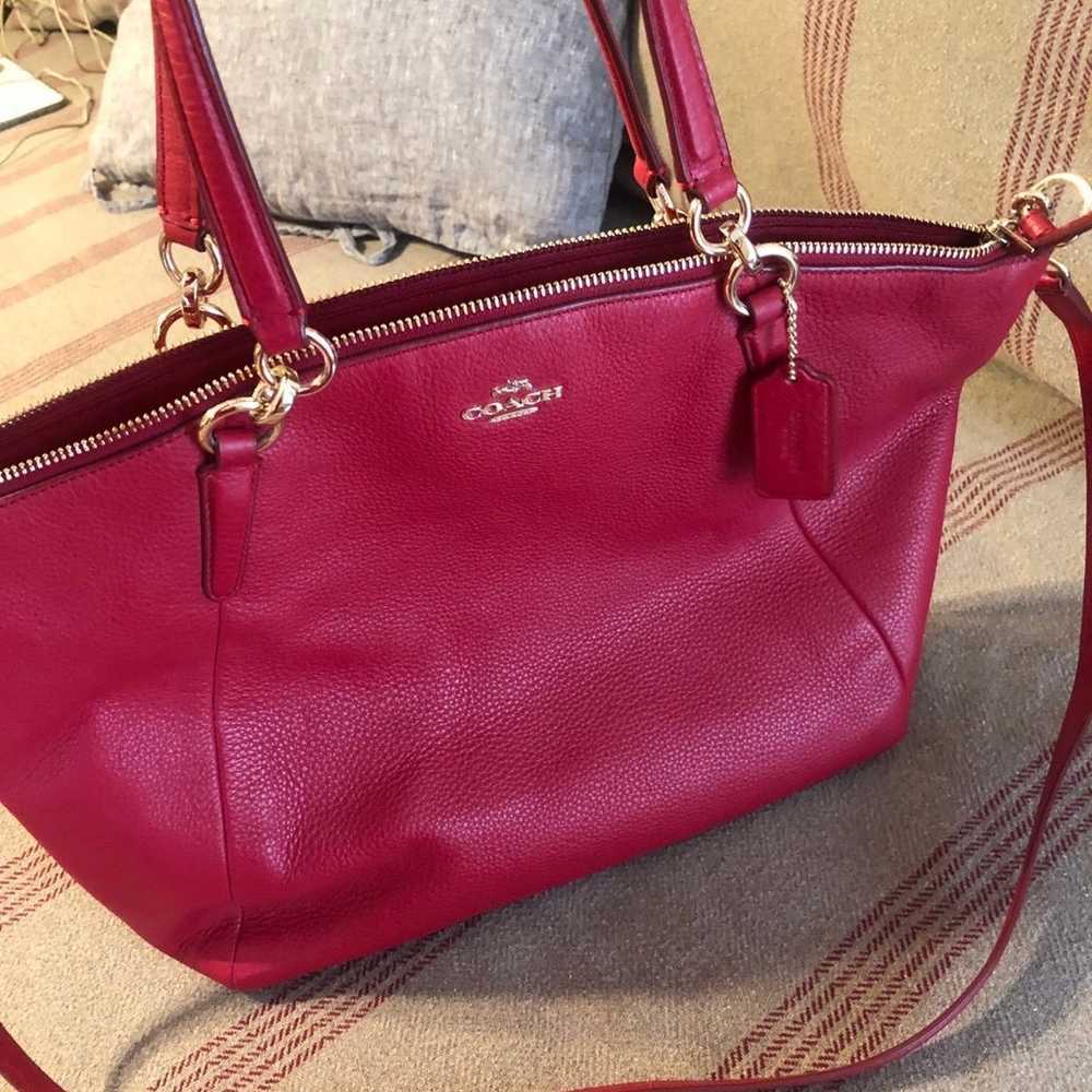 Beautiful Red Leather Coach - image 1