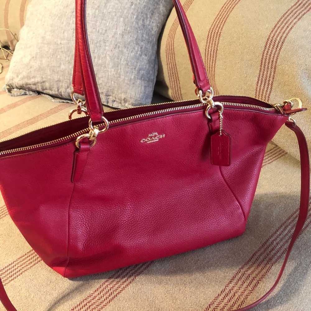 Beautiful Red Leather Coach - image 2