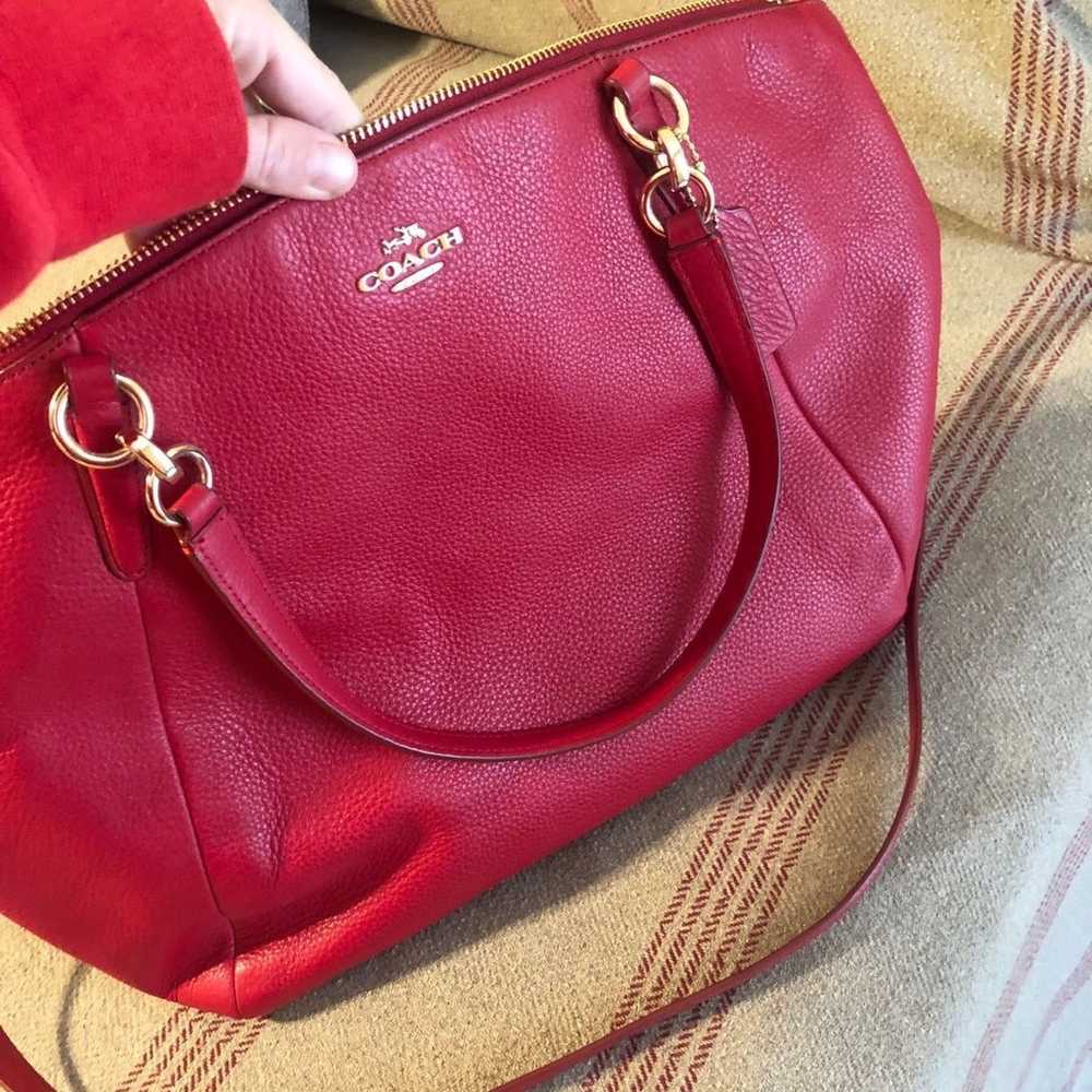 Beautiful Red Leather Coach - image 3