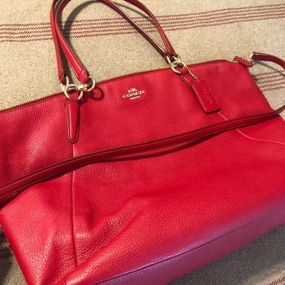 Beautiful Red Leather Coach - image 7