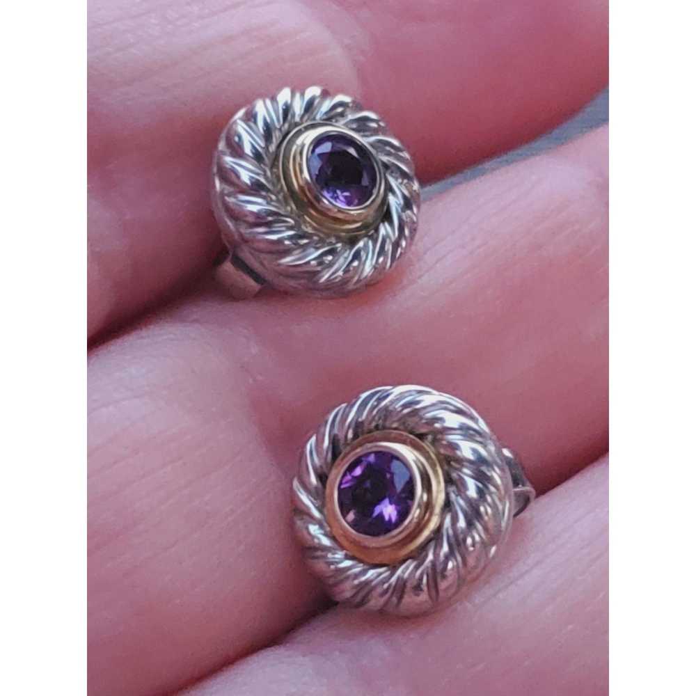 David Yurman David Yurman Amethyst Cookie Stud Ea… - image 9