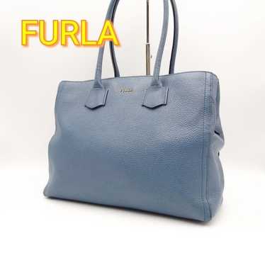 FURLA tote bag shoulder bag handbag grain leather… - image 1