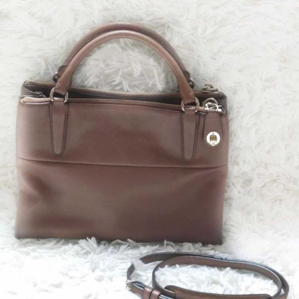 Coach 2way Leather Turnlock Shoulder Bag - image 2