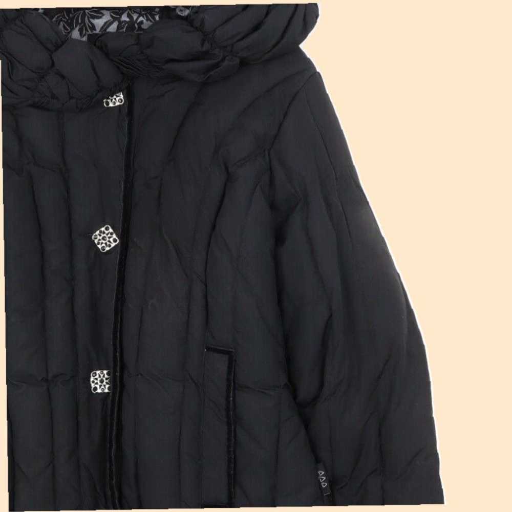 Vintage Women's Black Quilted Jacket in Small Siz… - image 8