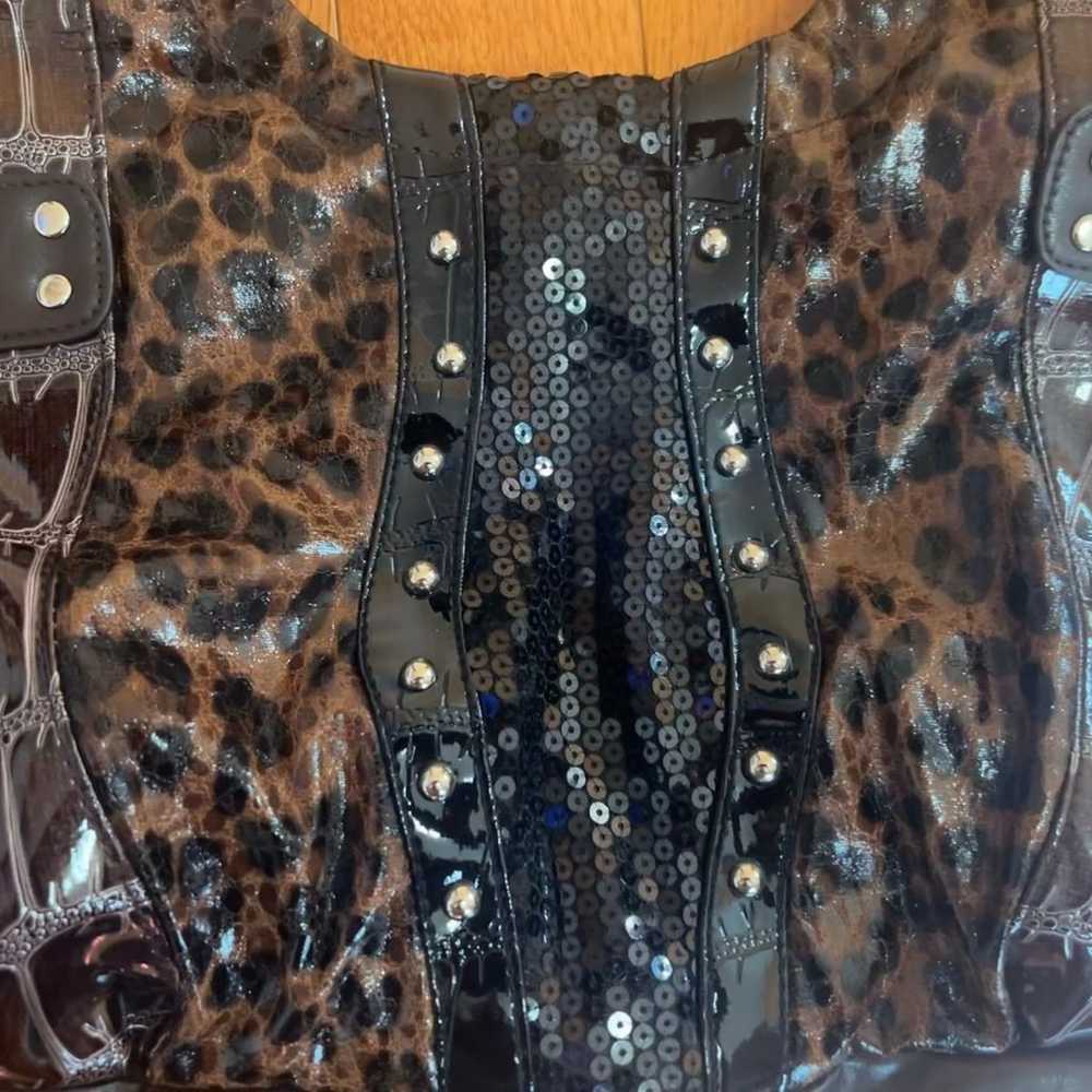 Vintage Y2K Cheetah Leather Sequin Bag - image 3