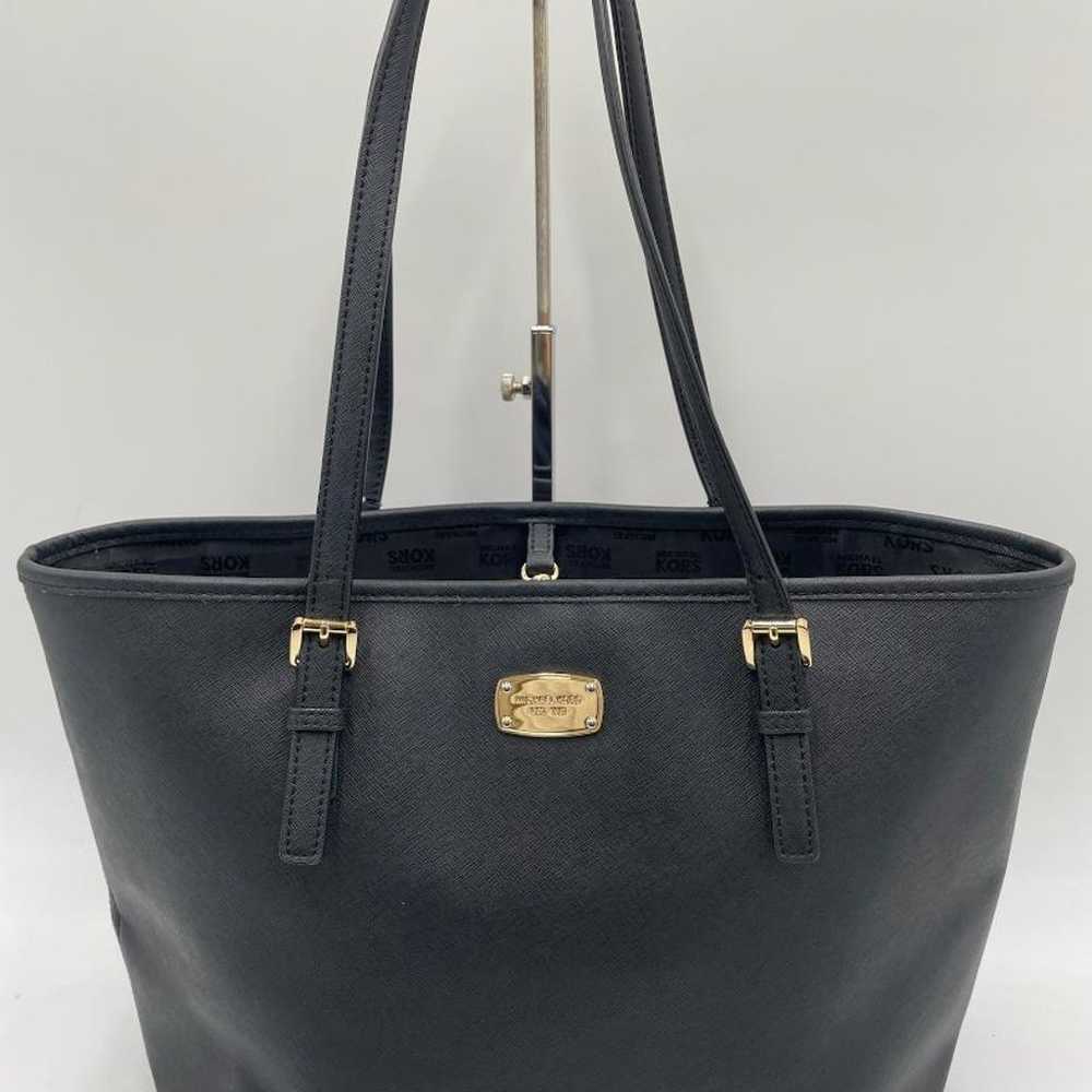 Michael Kors Logo Plate Tote Bag Black 102 - image 1