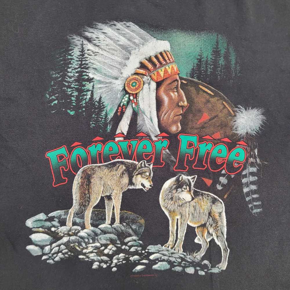 Delta Vintage Y2K Native-American Wolf Shirt L/XL… - image 9