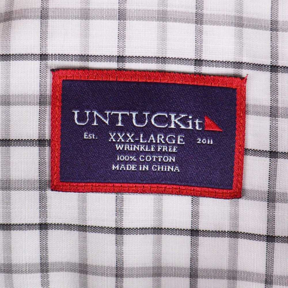 UNTUCKit UNTUCKit Mens Shirt XXXL Grey White Chec… - image 8