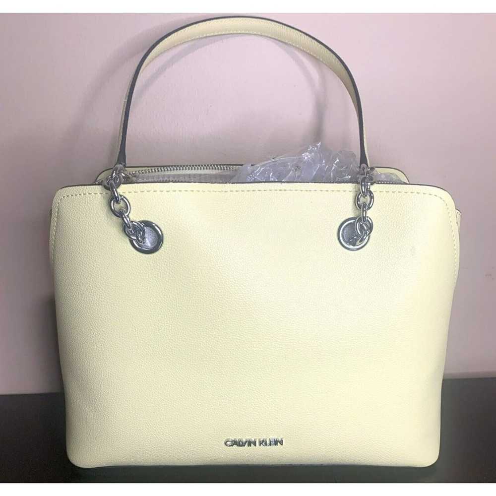 Calvin Klein Large Lemon Yellow Leather “Sonoma” … - image 1