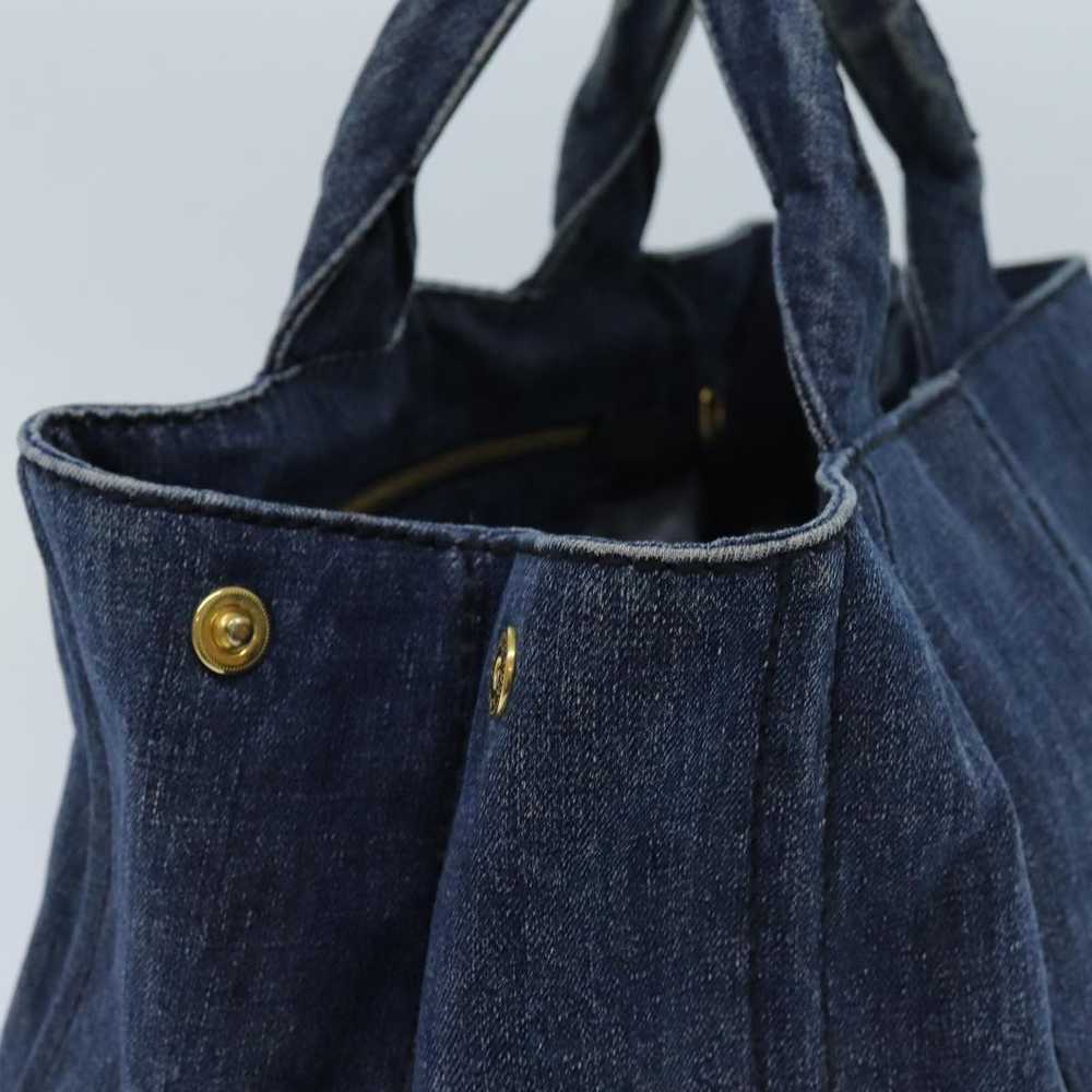 Prada PRADA Canapa MM Hand Bag Denim Blue Auth yk… - image 5