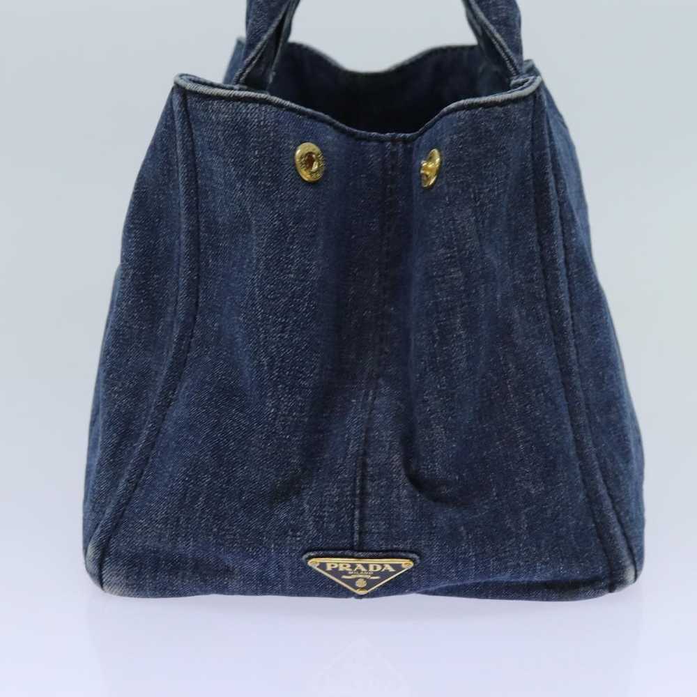 Prada PRADA Canapa MM Hand Bag Denim Blue Auth yk… - image 6