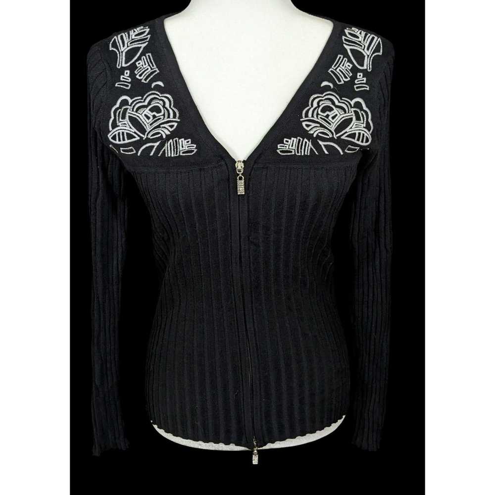 Other Corporate Goth Preppy Black Zip Cardigan by… - image 4