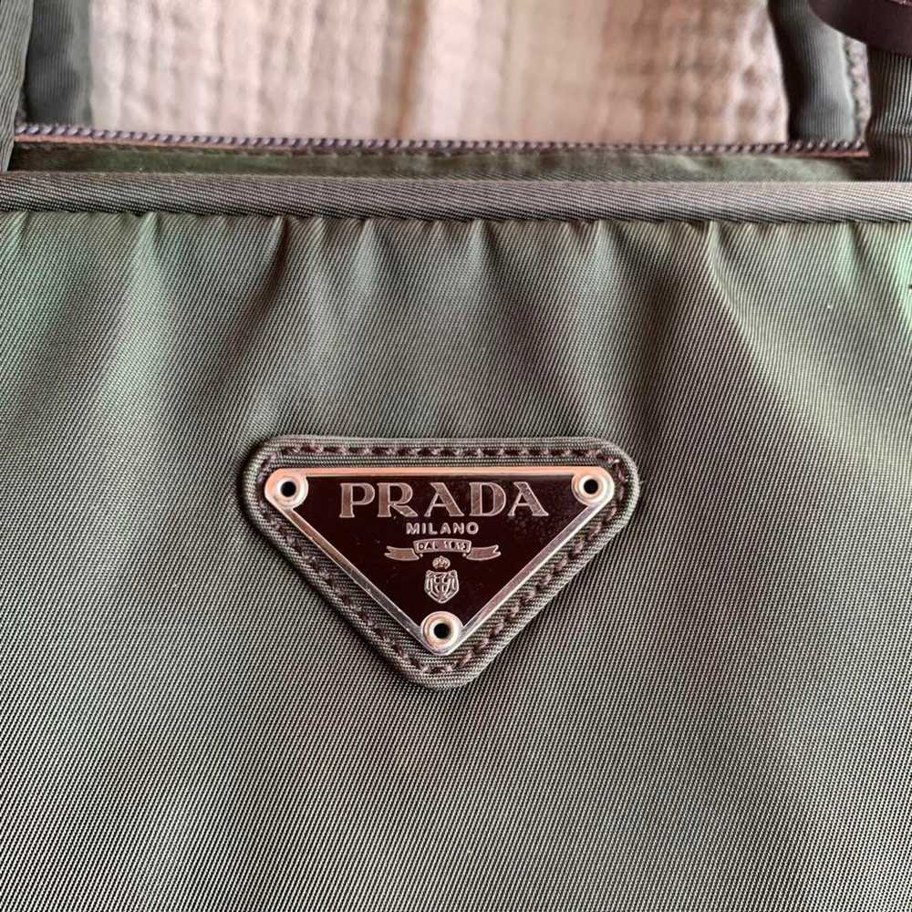 PRADA Tessuto Nylon Cadenas Triangle Plate Handba… - image 3