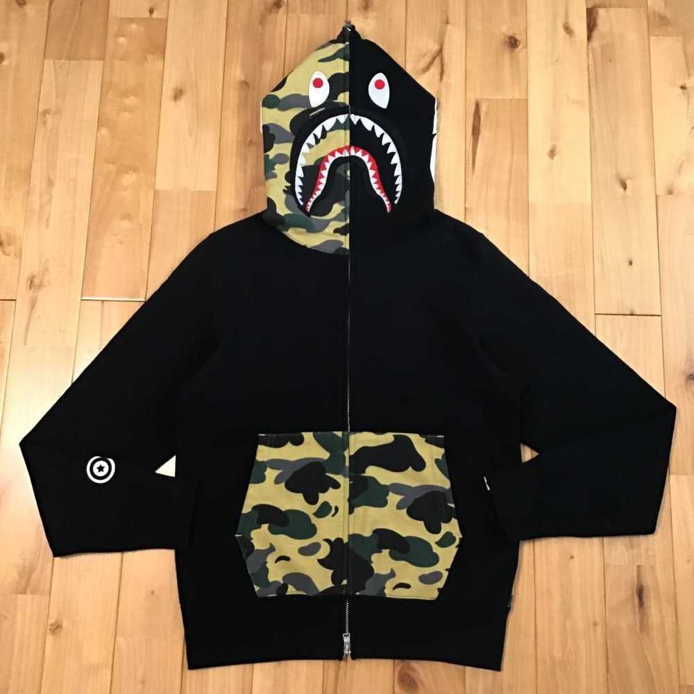 Bape BAPE Reflector Camo Shark full zip hoodie a … - image 2