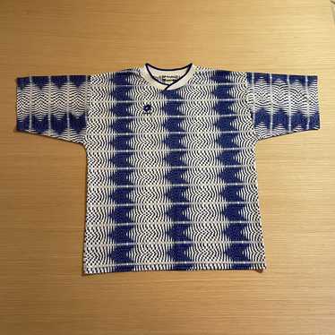 Vintage 90’s Mens Blue Geometric 2024 Lotto Long Sleeve Soccer Jersey