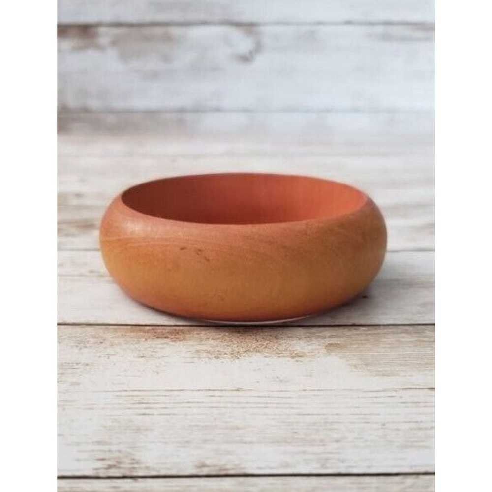 Other Vintage Bracelet / Bangle Orange Wooden Chu… - image 1