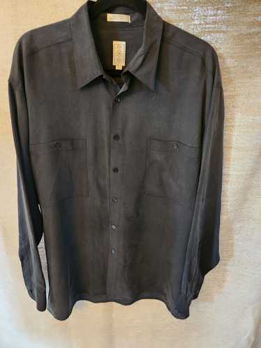 Burma Bibas 100% Silk Men's Long Sleeve Shirt