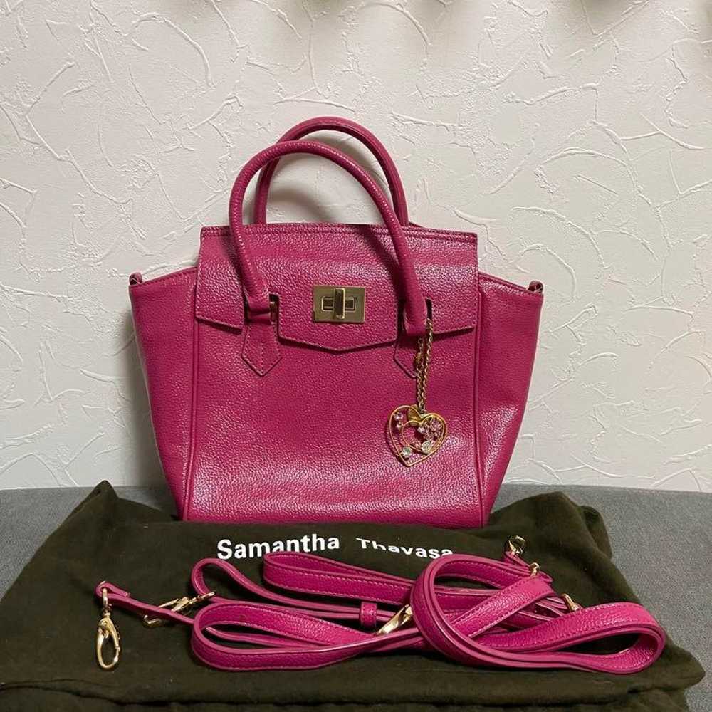 Samantha Thavasa Pink Leather Medium Handbag - image 1