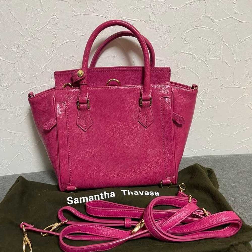 Samantha Thavasa Pink Leather Medium Handbag - image 2