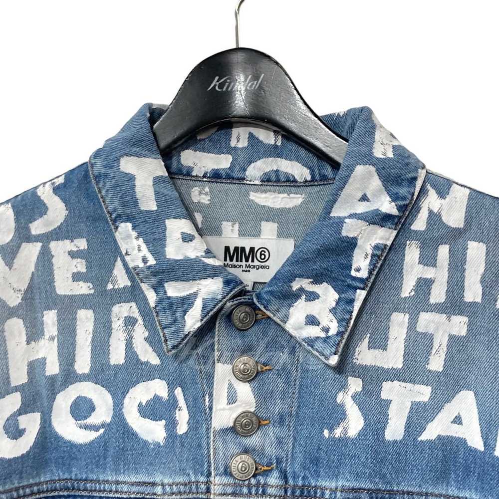 Maison Margiela MM6 Aids print denim jacket - image 3