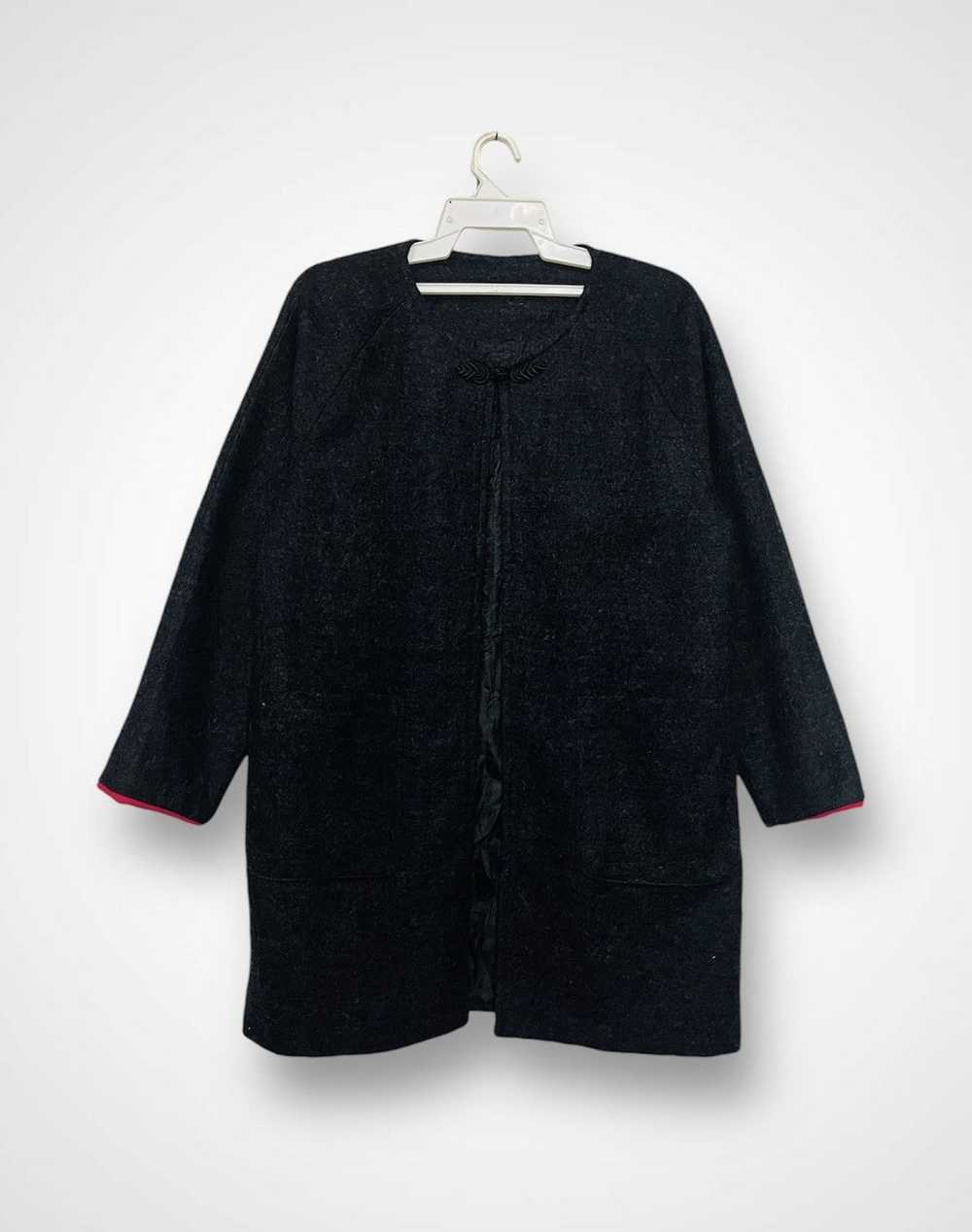 Japanese Brand Zenobia Neck Button Wool Jacket - image 1