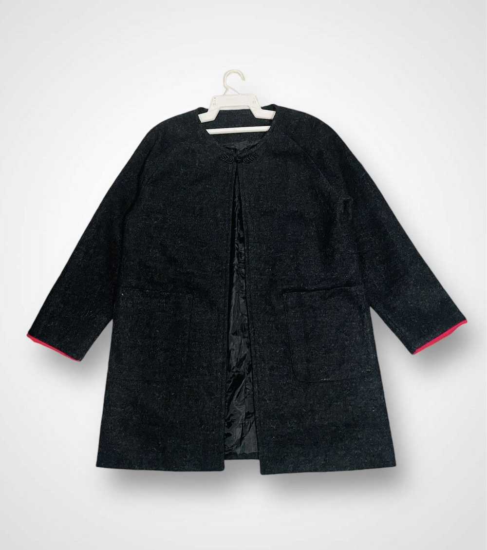 Japanese Brand Zenobia Neck Button Wool Jacket - image 3