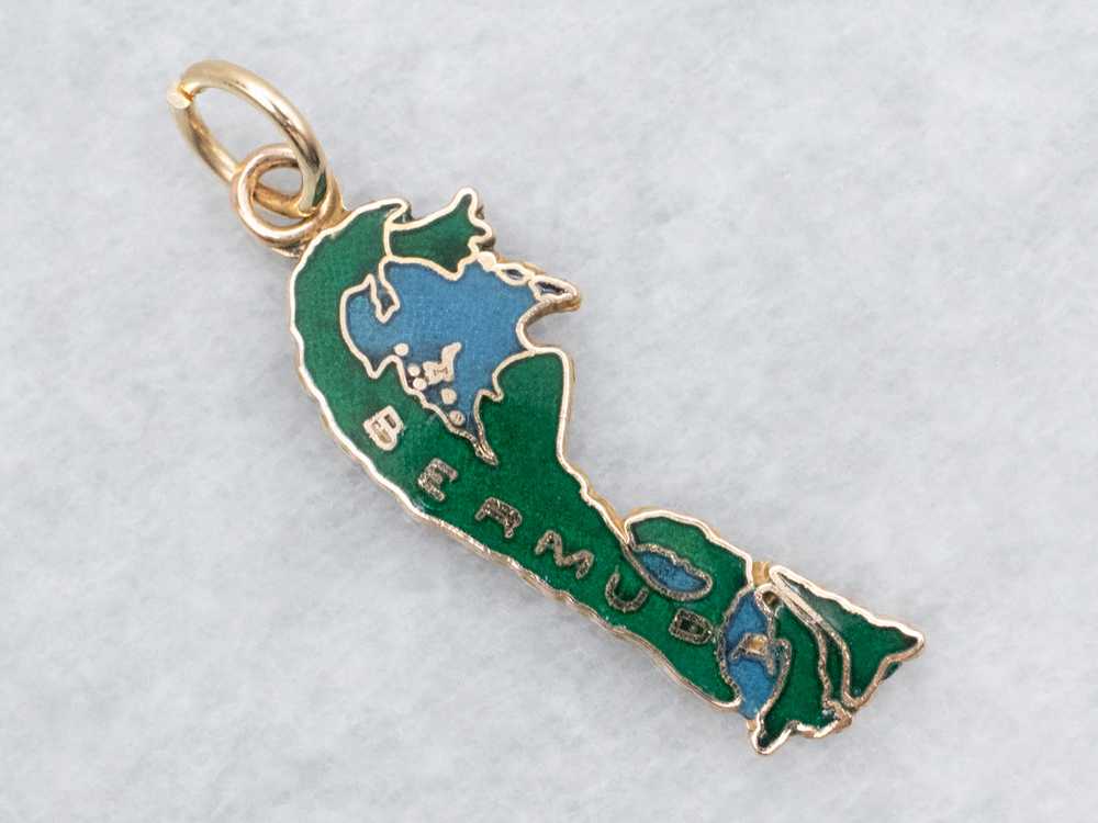 Enamel Gold Bermuda Charm - image 1