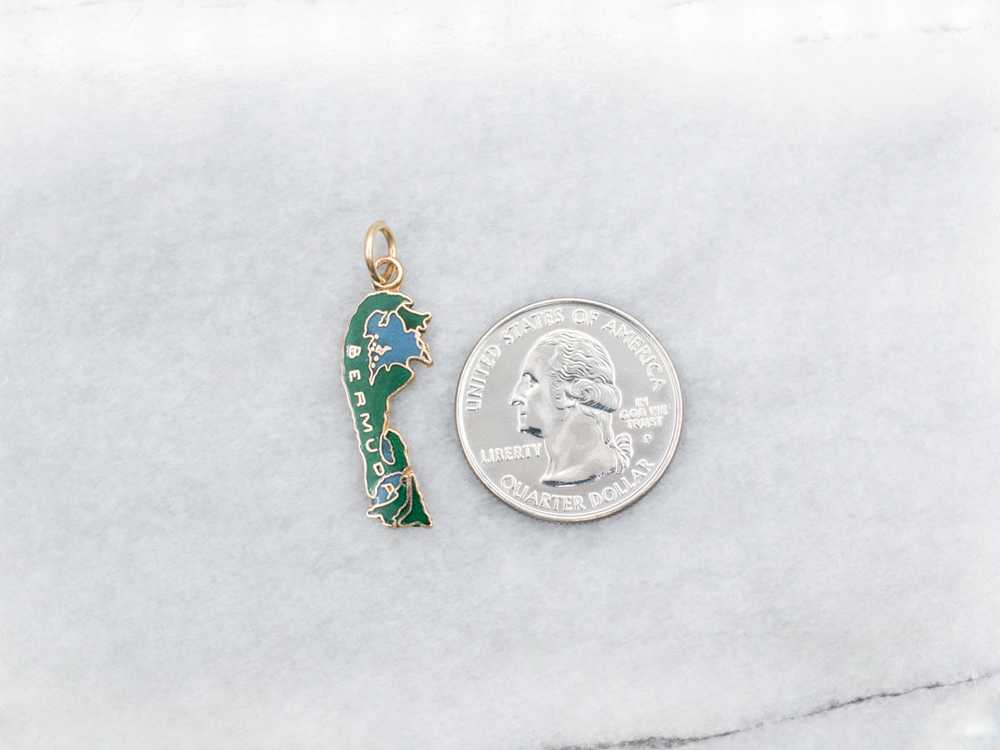 Enamel Gold Bermuda Charm - image 3