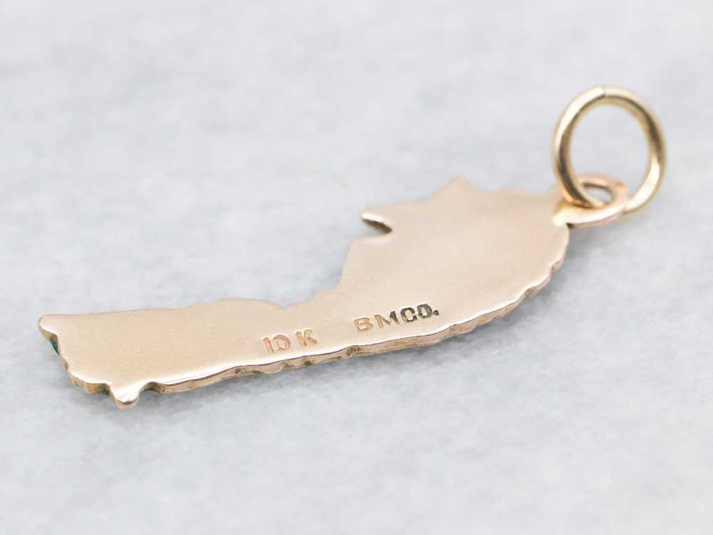 Enamel Gold Bermuda Charm - image 4