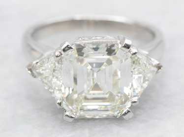 Modern GIA Certified Platinum Emerald Cut Diamond… - image 1