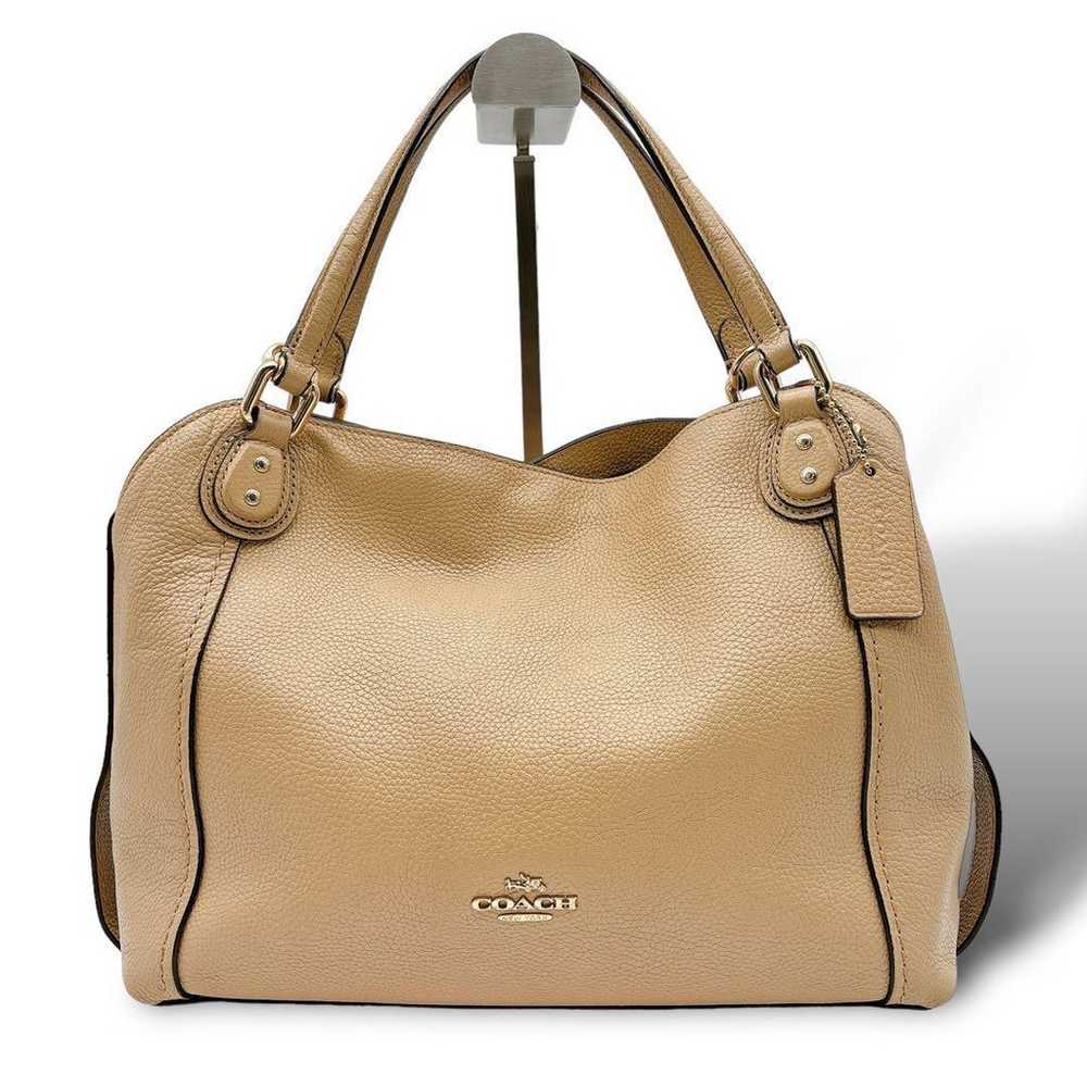 COACH Coach 2way Handbag Beige R106 - image 2