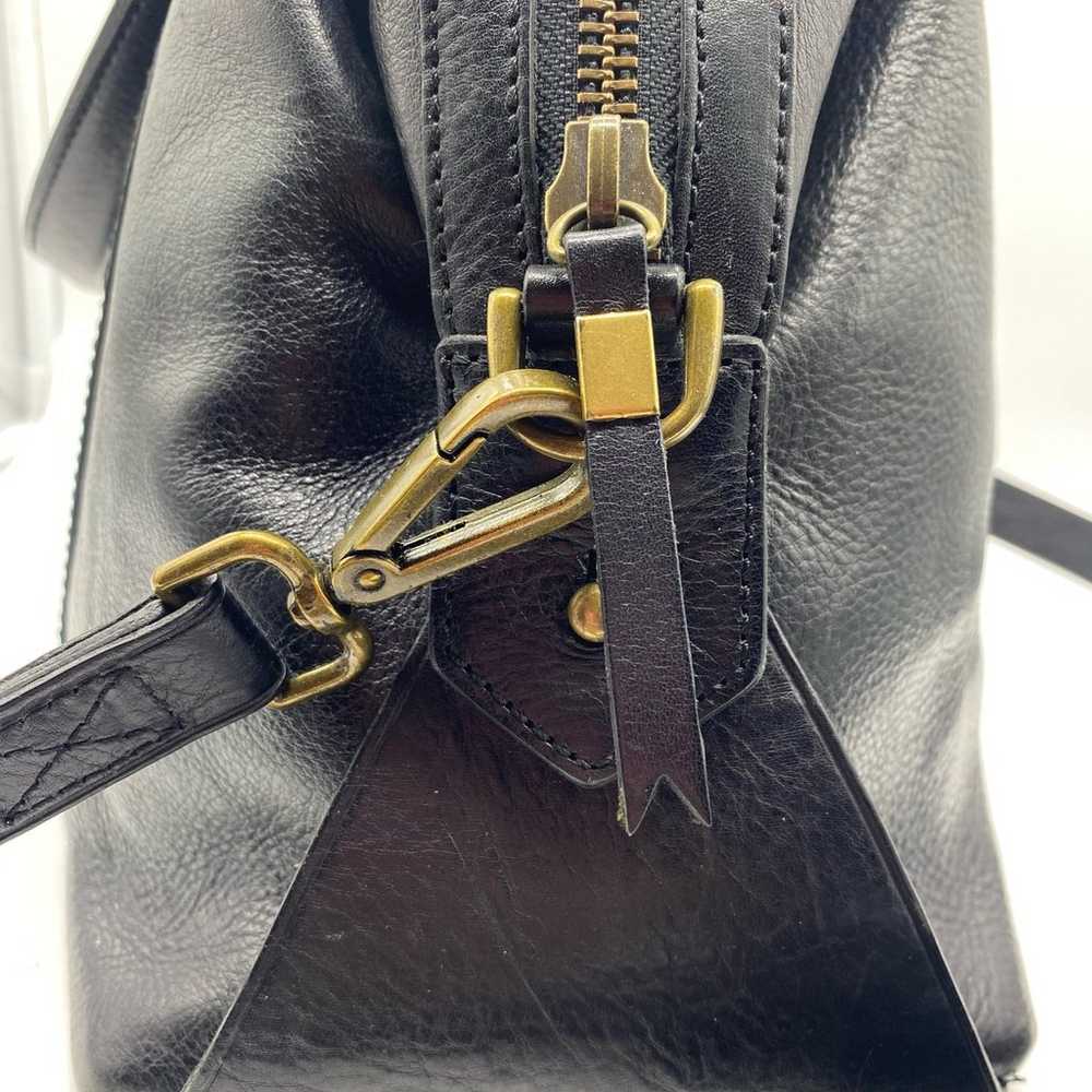 Madewell Black Leather Glasgow Satchel Shoulderba… - image 4