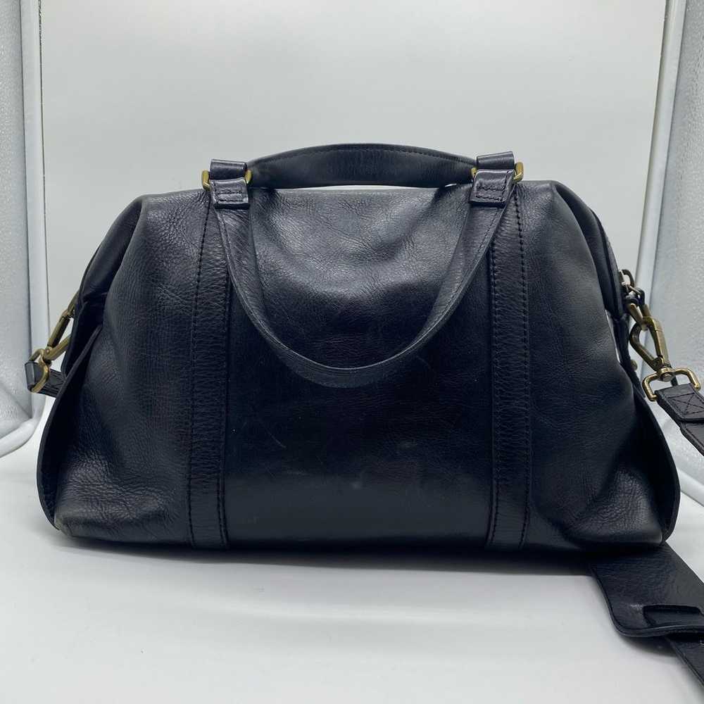 Madewell Black Leather Glasgow Satchel Shoulderba… - image 5