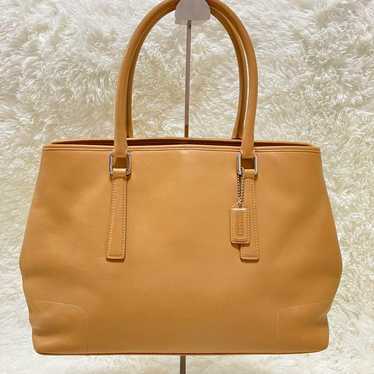 Rare ✨ Old Coach Tote Bag 7757 Club Tan Leather B… - image 1