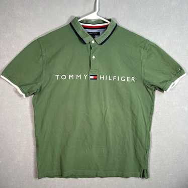 Tommy Hilfiger Green Slim Fit Mens Polo Shirt wit… - image 1