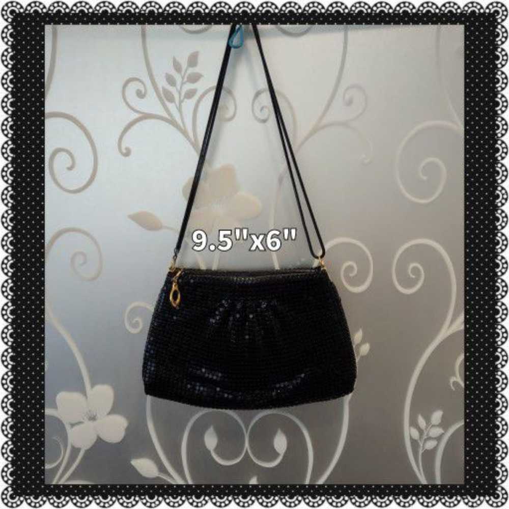 VINTAGE BLACK METAL MESH PURSE - image 1