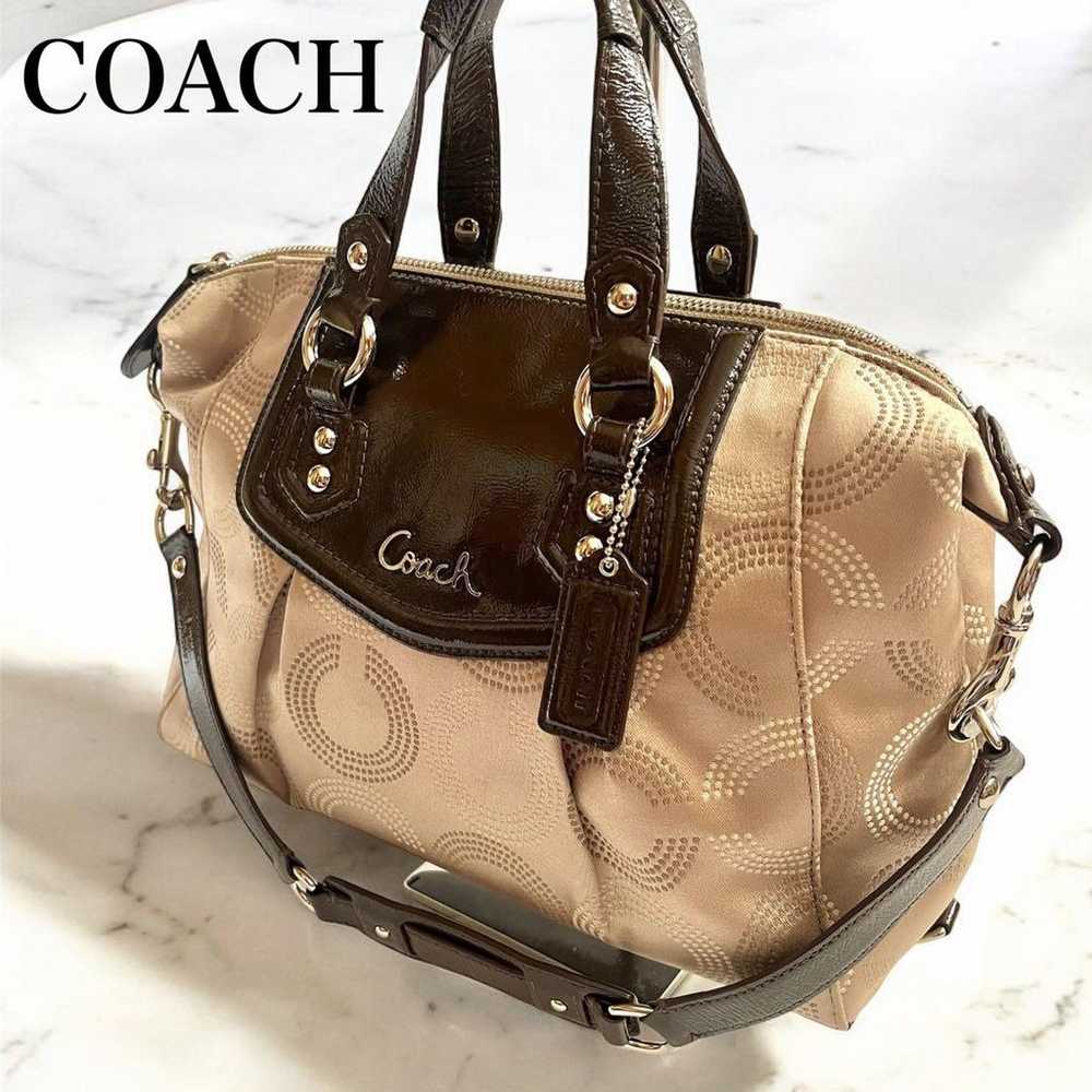 COACH bag tote bag 2way shoulder bag 20027 - image 1