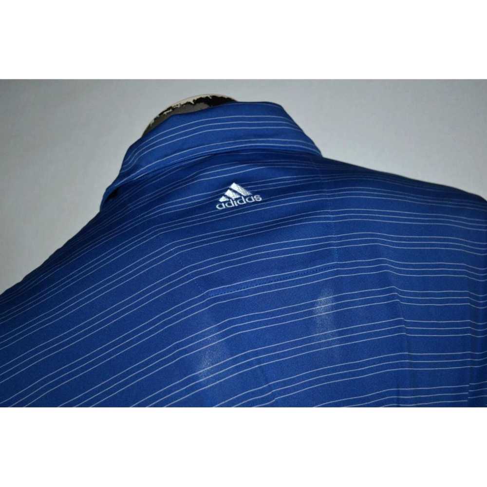 Adidas Authentic Blue Striped Polyester Golf Polo… - image 7