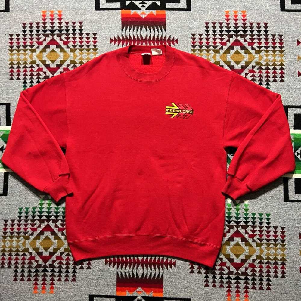 Vintage Classic Nineties MOMO Red Crewneck Vintag… - image 2