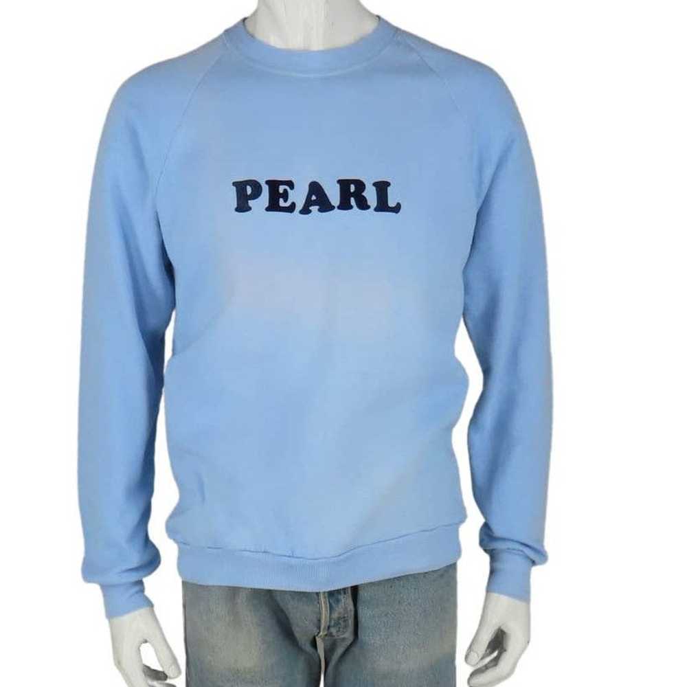 Jerzees 80s 90s Pearl Grey Eagle Crew Sweatshirt - image 1