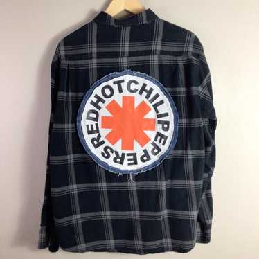 Wrangler Upcycled Red Hot Chili Peppers Flannel r… - image 1