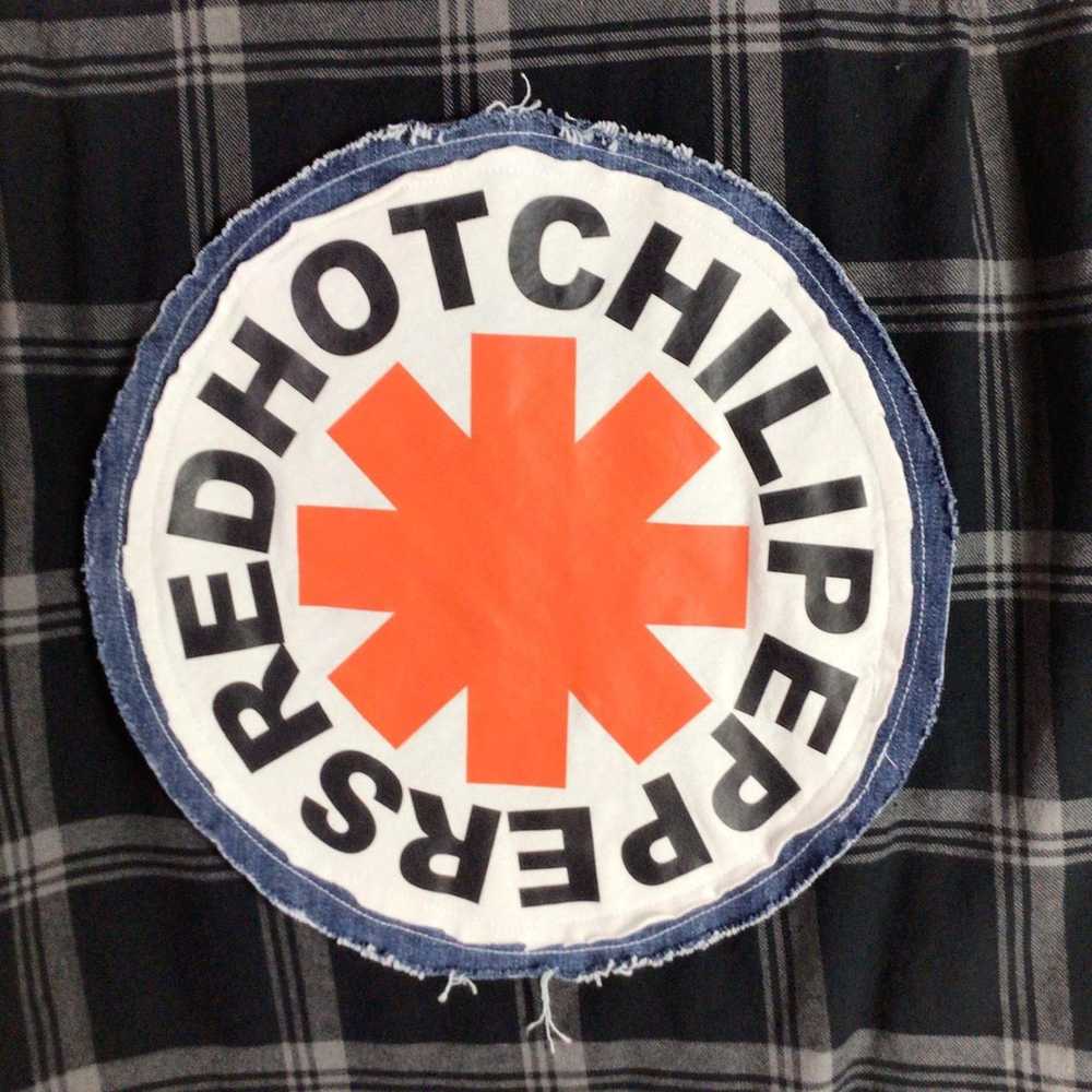 Wrangler Upcycled Red Hot Chili Peppers Flannel r… - image 2