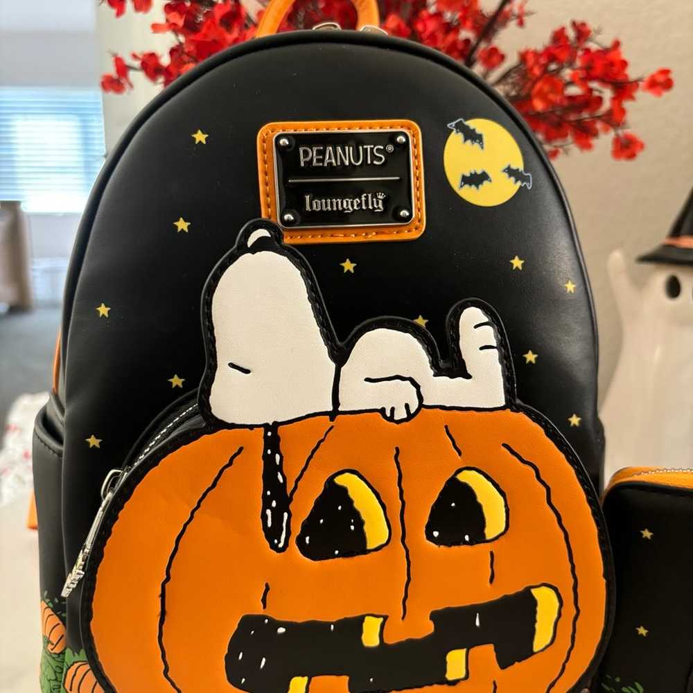 Loungefly Peanuts Great Pumpkin Snoopy Glow in th… - image 2