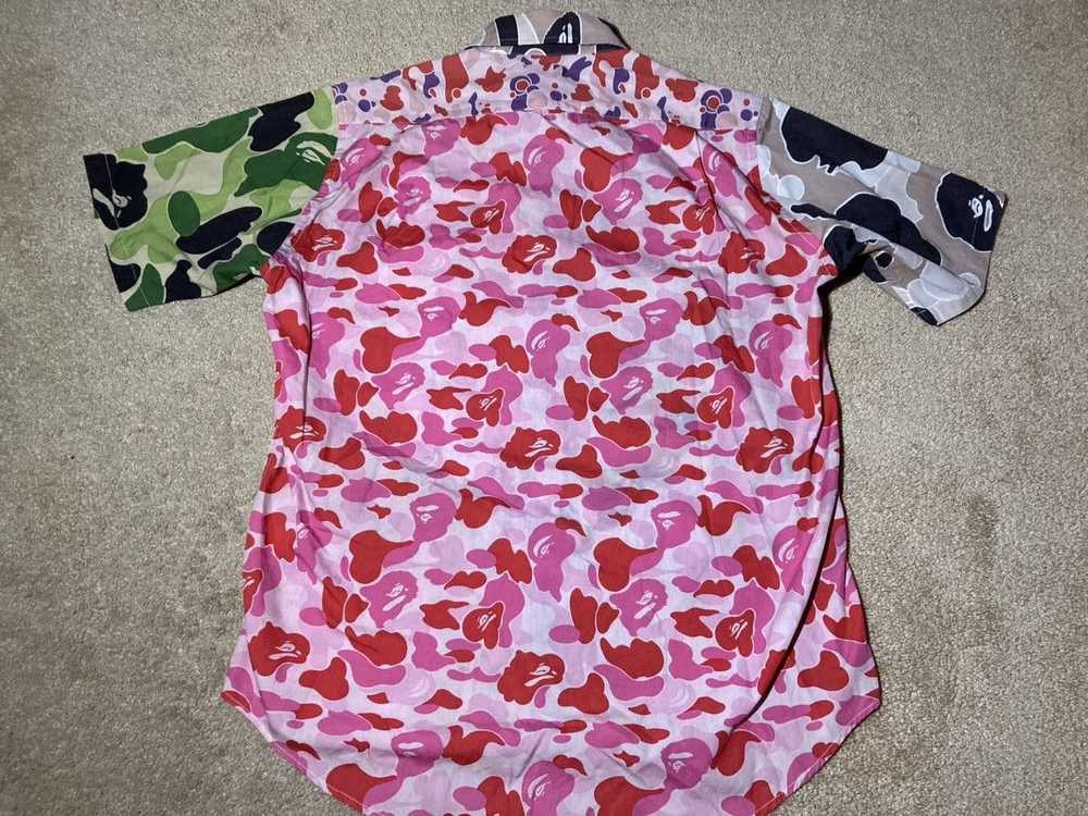 Bape 2002 Bape Multi Camo Psyche Button Up Patchw… - image 8