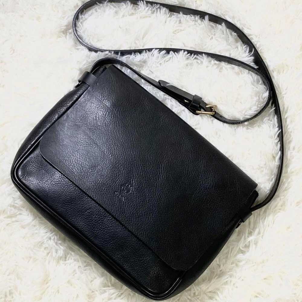 civa Shoulder Bag Flap Messenger Grain Black - image 2