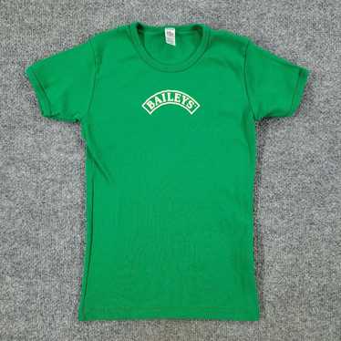 Vintage Medium Green Graphic Short Sleeve Top wit… - image 1