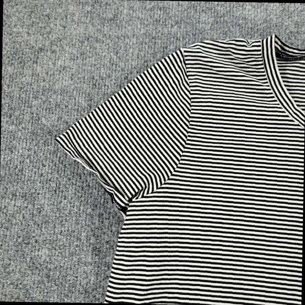 Madewell Black and White Striped Crew Neck Short … - image 5