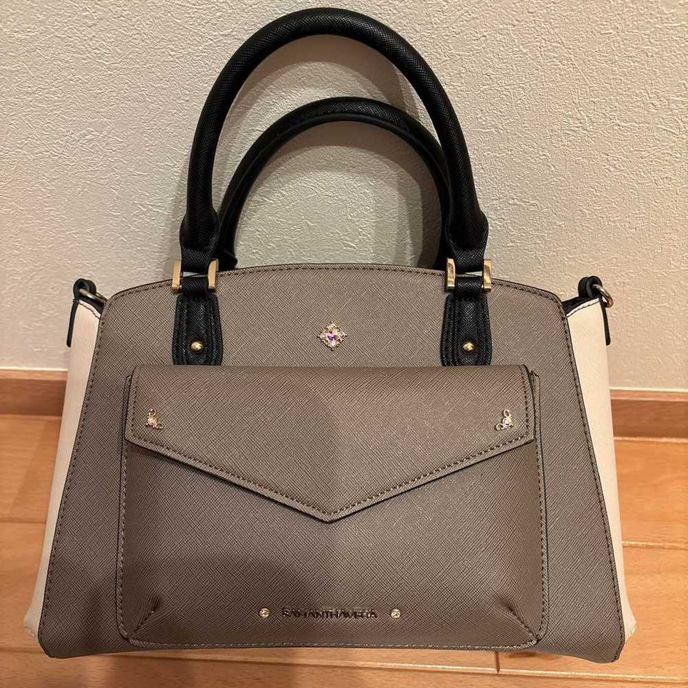 Samantha Thavasa Handbag Gray Synthetic Leather - image 3